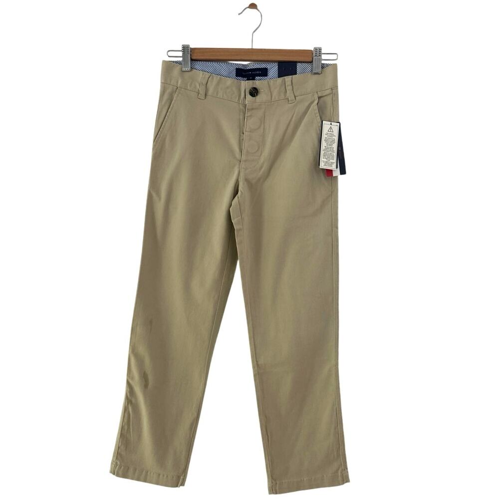 Tommy Hilfiger beige boy pants NWT stretch adjustable length buttons inside